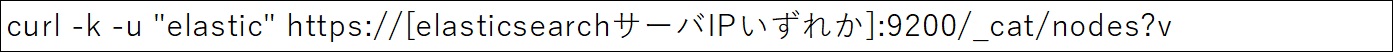 Elasticsearchサーバへアクセスする様子